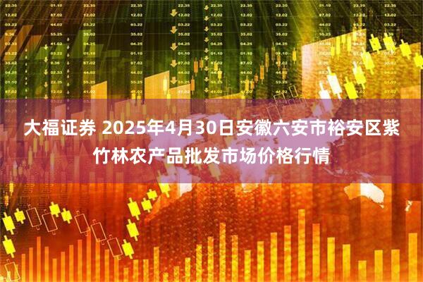 大福证券 2025年4月30日安徽六安市裕安区紫竹林农产品批发市场价格行情