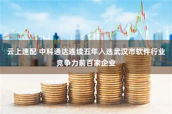 云上速配 中科通达连续五年入选武汉市软件行业竞争力前百家企业