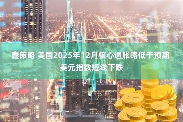 鑫策略 美国2025年12月核心通胀略低于预期 美元指数短线下跌