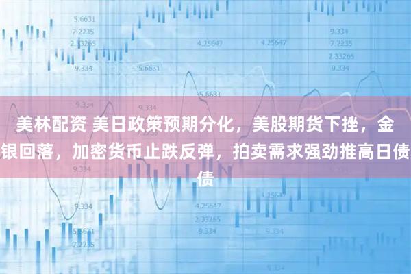 美林配资 美日政策预期分化，美股期货下挫，金银回落，加密货币止跌反弹，拍卖需求强劲推高日债